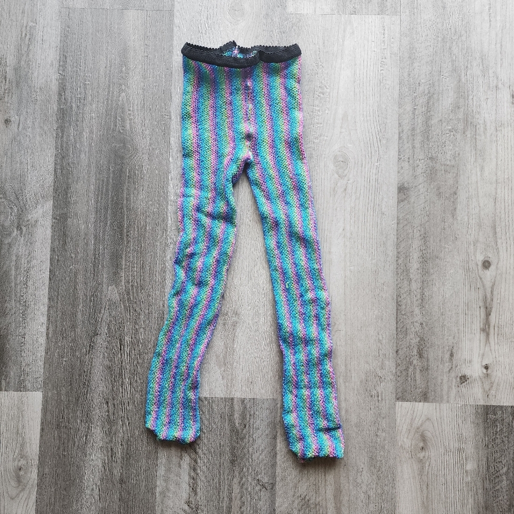 Rainbow fishnet tights